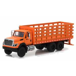 1/64 International WorkStar Platform Stake Truck 2017 оранжевый