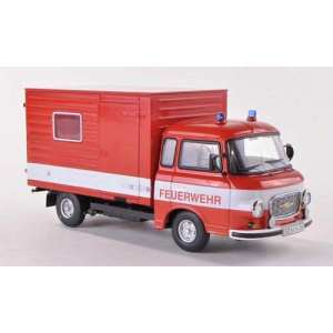 1/43 BARKAS B 1000 Feuerwehr (пожарный фургон) 1980 Red/White
