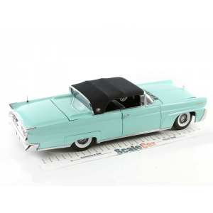 1/18 Lincoln MARK III CLOSED CONVERTIBLE, 1958 бирюзовый с черным тентом