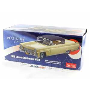 1/18 Lincoln MARK III CLOSED CONVERTIBLE, 1958 бирюзовый с черным тентом