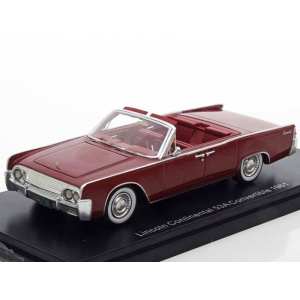 1/43 Lincoln Continental 53A Convertible 1961 бордовый