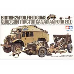 1/35 Английское полевое орудие 25 PDR и орудийный тягач Quad Gun Tractor(Canadian Ford F.G.T.)