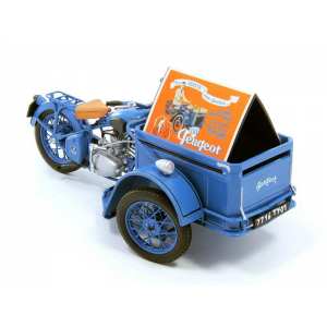 1/18 Мотоцикл Peugeot Triporteur 55TN 1952 синий