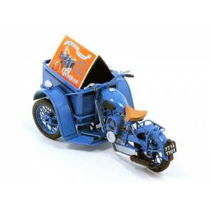 1/18 Мотоцикл Peugeot Triporteur 55TN 1952 синий