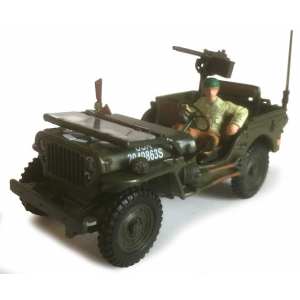 1/43 Jeep Willys хаки с водителем и пулеметом