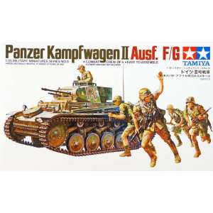 1/35 Танк PANZERKAMPFWAGEN II Ausf F/G с 20мм пушкой KWK38, 7,92мм пул-ом MG34 и 5 фигурами