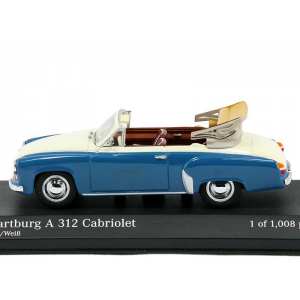 1/43 Wartburg A 311 CABRIOLET - 1958 - BLUE / WHITE
