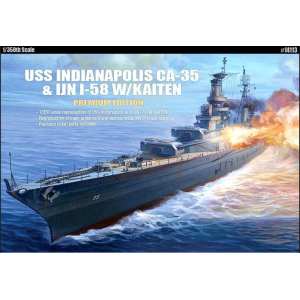 1/350 Корабль U.S.S. CA-35 INDIANAPOLIS & IJN I-58 W/KAITEN PREMIUM EDITION