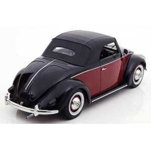 1/18 Volkswagen Hebmueller Cabrio 1949 черный с бордовым