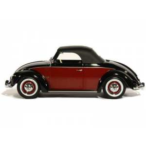 1/18 Volkswagen Hebmueller Cabrio 1949 черный с бордовым