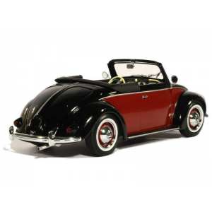 1/18 Volkswagen Hebmueller Cabrio 1949 черный с бордовым