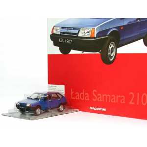 1/43 ВАЗ 2109 Lada Samara синий (с журналом)