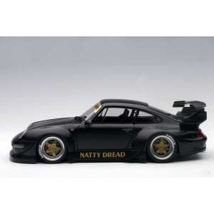 1/18 Porsche 911 (993) RWB (matt black) черный матовый