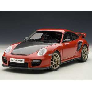 1/18 Porsche 911 (997) GT2 RS 2010 красный с черным капотом