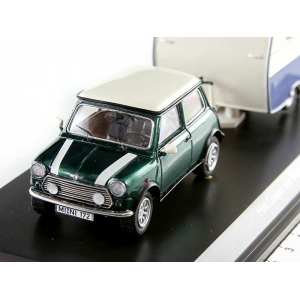 1/43 Mini Cooper зеленый мет. с жилым прицепом (караваном)