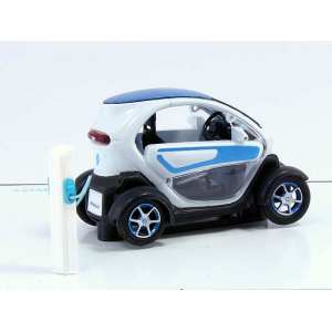 1/43 Renault Twizy electric vehicle with charging station