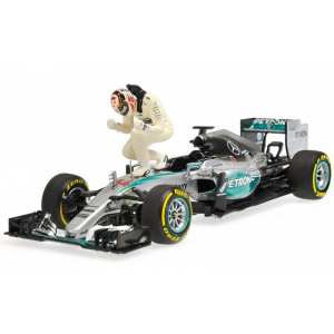 1/43 Mercedes AMG Petronas F1 Team W06 Hybrid - Lewis Hamilton - Winner USA GP 2015 набор с фигурой