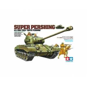 1/35 Американский танк T26E4 Super Pershing с пятью фигурами (2 танкиста и 3 пехотинца)