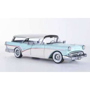 1/43 BUICK Century Caballero Estate Wagon 1957 White/Light Blue