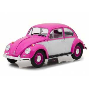1/18 Volkswagen Beetle 1967 розовый с белым