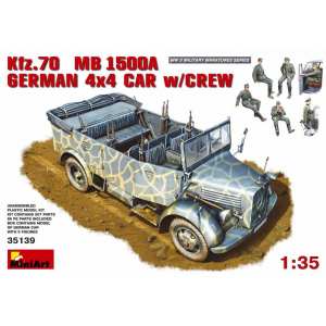 1/35 Автомобиль Kfz.70 MB 1500A GERMAN 4×4 CAR w/CREW
