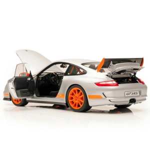 1/12 Porsche 911 (997) GT3 RS 2006 (SILVER/ORANGE STRIPES)