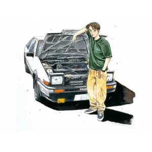 1/24 Автомобиль Toyota Trueno 86 ver.1 Takumi Fujiwara (Автомобиль Такуми Фудзивары, анимэ Initial-D)
