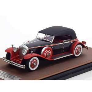 1/43 Rolls Royce Phantom II Brewster Newmarket Permanent Sport Sedan (закрытый) 1932 черный с красным