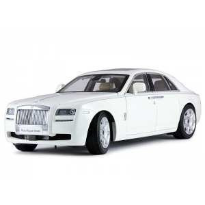 1/18 Rolls Royce Ghost SWB LHD English white II Moccasin -Silver