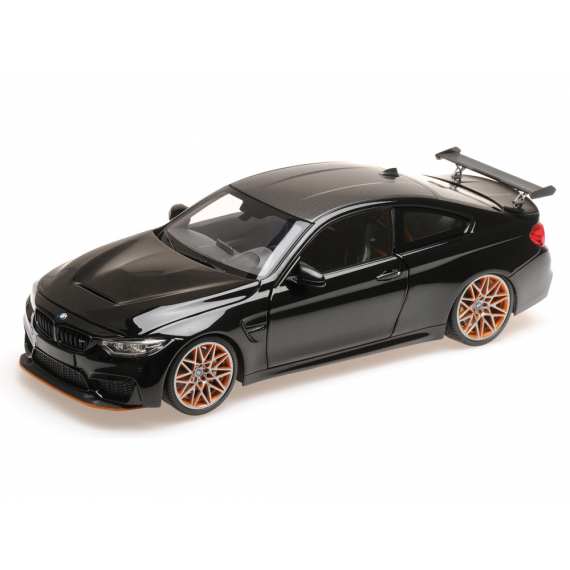 1/18 BMW M4 GTS F82 2016 черный металлик с оранжевыми колесами