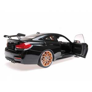 1/18 BMW M4 GTS F82 2016 черный металлик с оранжевыми колесами
