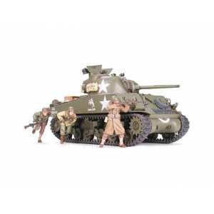 1/35 Американский танк M4A3 Sherman с 75-мм пушкой и 4 фигурами (Frontline breakthrough)