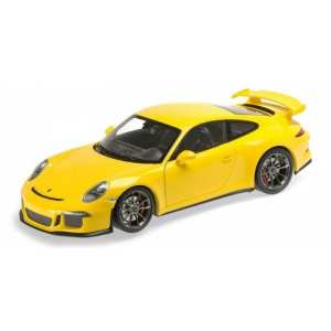 1/18 PORSCHE 911 GT3 (991) - 2013 желтый/серебристые диски