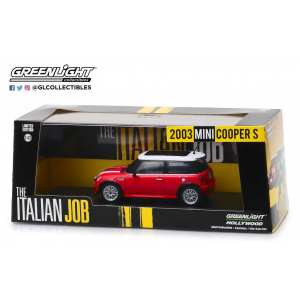 1/43 Mini Cooper 2003 красный с белым из фильма Ограбление По-Итальянски