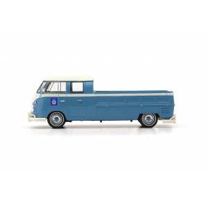1/43 Volkswagen T1 double cabin - pick up truck Germany 1963 синий с белым