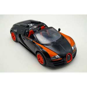 1/18 BUGATTI Veyron 16.4 Grand Sport Vitesse 2012 черный/оранжевый