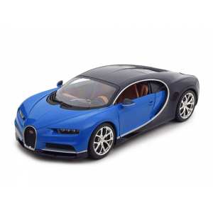 1/18 Bugatti Chiron 2016 темно-синий с синим