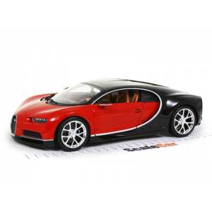 1/18 Bugatti Chiron красный с черным