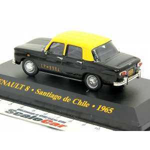 1/43 Renault 8 Taxi Santiago De Chile 1965 черный/желтый