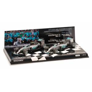 1/43 набор из 2х болидов Mercedes AMG Petronas Formula One Team - Кубок Конструкторов 2015 - F1 W06 Hybrid