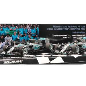 1/43 набор из 2х болидов Mercedes AMG Petronas Formula One Team - Кубок Конструкторов 2015 - F1 W06 Hybrid