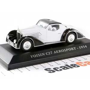 1/43 Voisin C25 Aerosport 1934 серый с черным