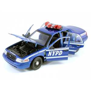 1/18 FORD Crown Victoria Police Interceptor NYPD Auxiliary Interceptor (Lights and Sound)