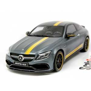 1/18 Mercedes-AMG C63 S Coupe Edition 1 selenit grau/gelb серый с желтыми полосками
