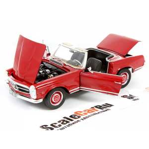 1/18 Mercedes-Benz 280SL Cabriolet (W113) 1969 Red красный