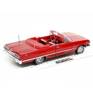 1/24 Chevrolet Impala Convertible 1963 красный