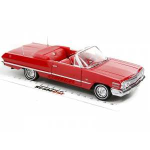 1/24 Chevrolet Impala Convertible 1963 красный