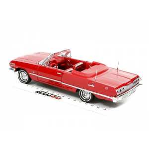 1/24 Chevrolet Impala Convertible 1963 красный