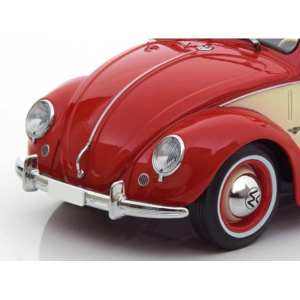 1/18 Volkswagen Hebmueller Cabrio 1949 красный с бежевым