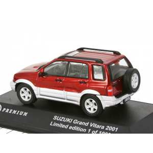 1/43 Suzuki Grand Vitara 2001 красный с серебристым